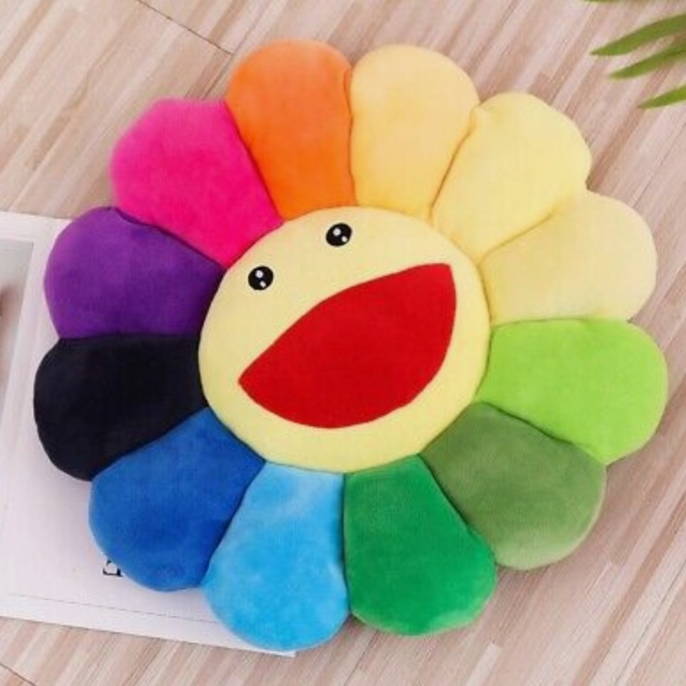🌈 Murakami smile happy face pillow cushion - Picture 2 of 2